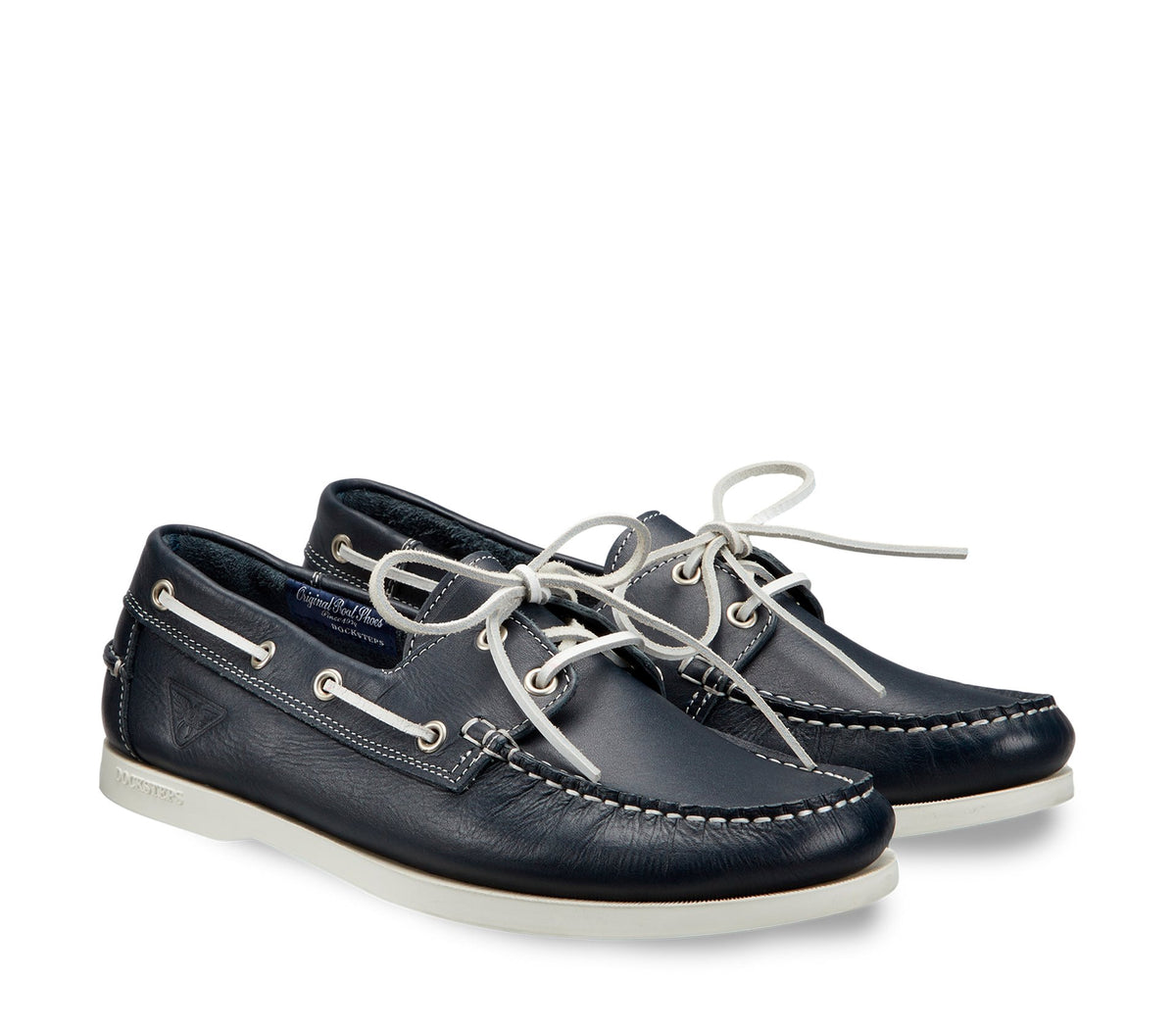 Blue Leather Men's Boat Shoes - Docksteps Official